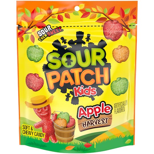 Sour Patch; Sour Patch Kids Apple Harvest Soft & Chewy Candy; Category:Halloween Candy; Image:1